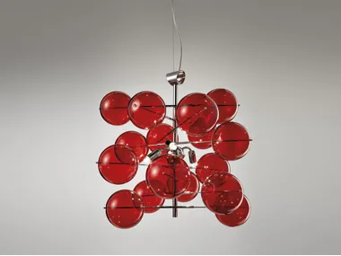 ATOM Ø 40 - Crystal pendant lamp _ Metal Lux